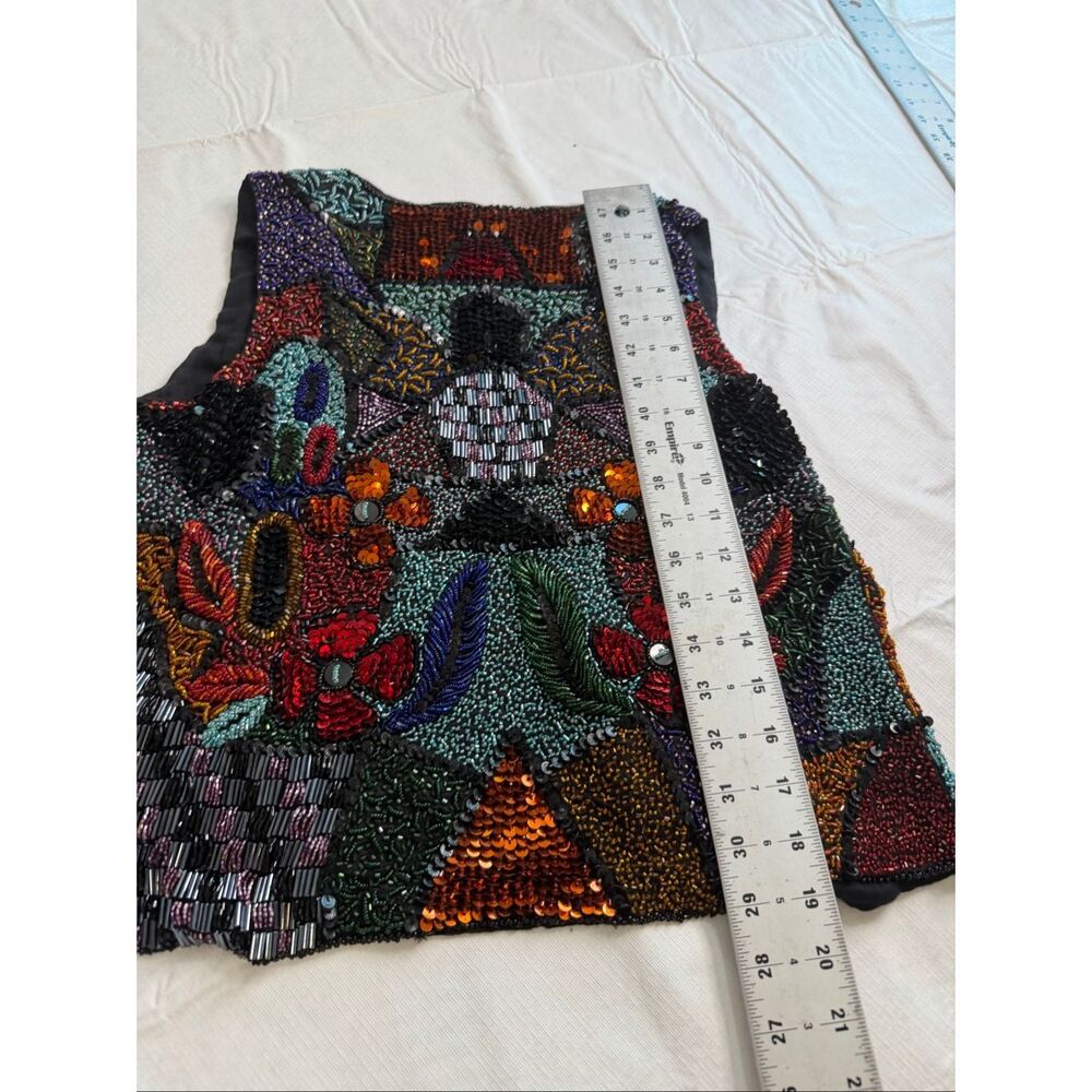 Raga Anthropologie Sequin Beaded Vest Size XS Small See Measurements - Picture 7 of 7